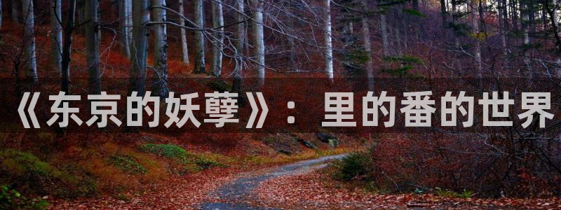 天堂漫画app下载：《东京的妖孽》：里的番的世界